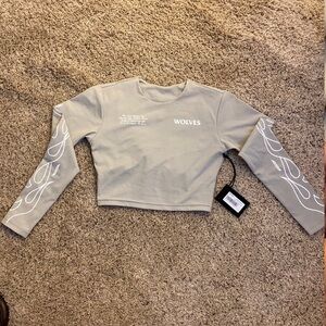 Darc Sport Gray Long Sleeve Crop Top